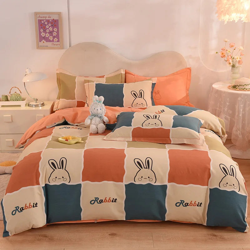 DecorBites™ Cotton Thickened Bedding Set - Single/Double Size, High Quality, Warm & Soft.