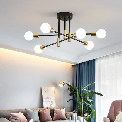 DecorBites™ LED Ceiling Chandelier: Modern Light Fixture for Living Room, Bedroom, Hall - Indoor Home Decor
