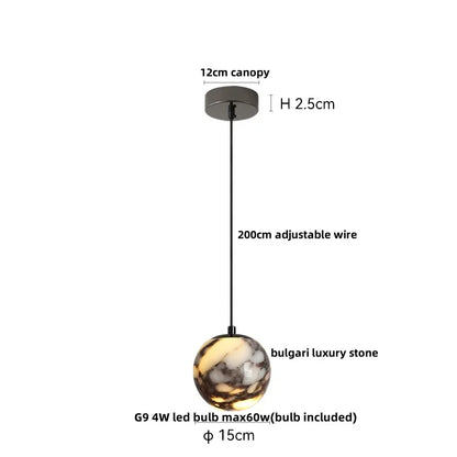 DecorBites™ LED Pendant Lamp Adjustable Wire Globe Hanging Light Fixtures