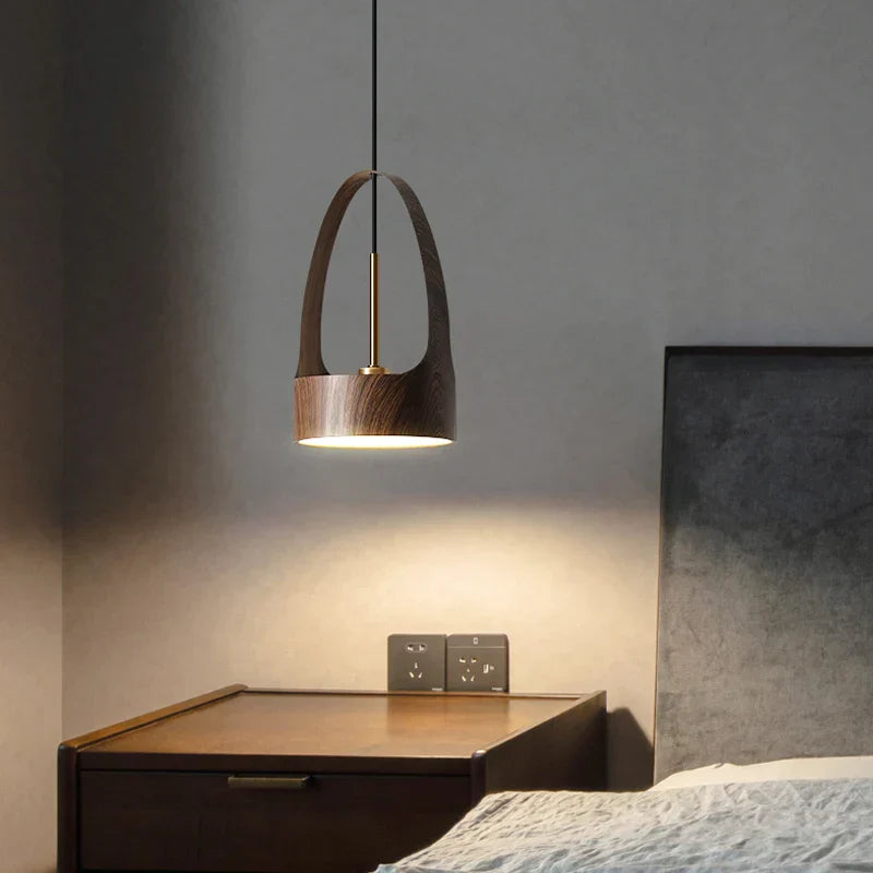 DecorBites™ LED Wood Grain Chandelier for Dining, Living, and Bedroom Ambiance