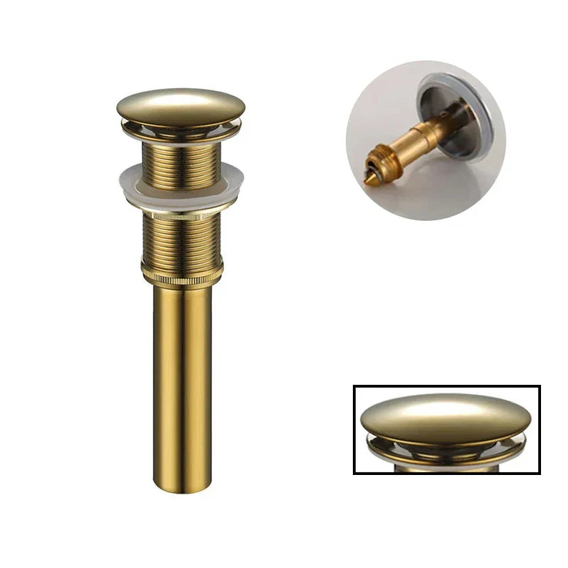 Gold Round Pop-up Drain
