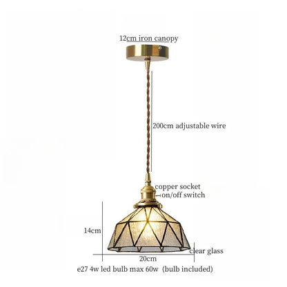 DecorBites™ Cream Glass LED Pendant Lamp - Nordic Minimalist Brass Hanging Light