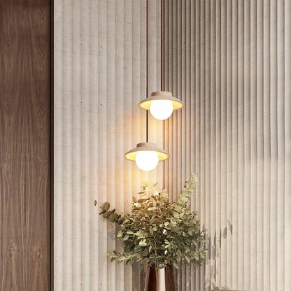 DecorBites™ Cream Stone Chandelier Pendant Lamp - Nordic Style Bedroom Hanging Light