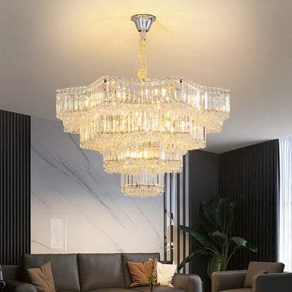 DecorBites™ Light Crystal Chandelier: European Style for Living, Dining & Study Rooms