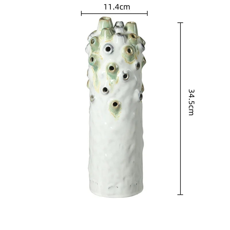 DecorBites™ Coral Ball Ceramic Ornaments: Coarse Pottery Artworks for Stylish Home Décor