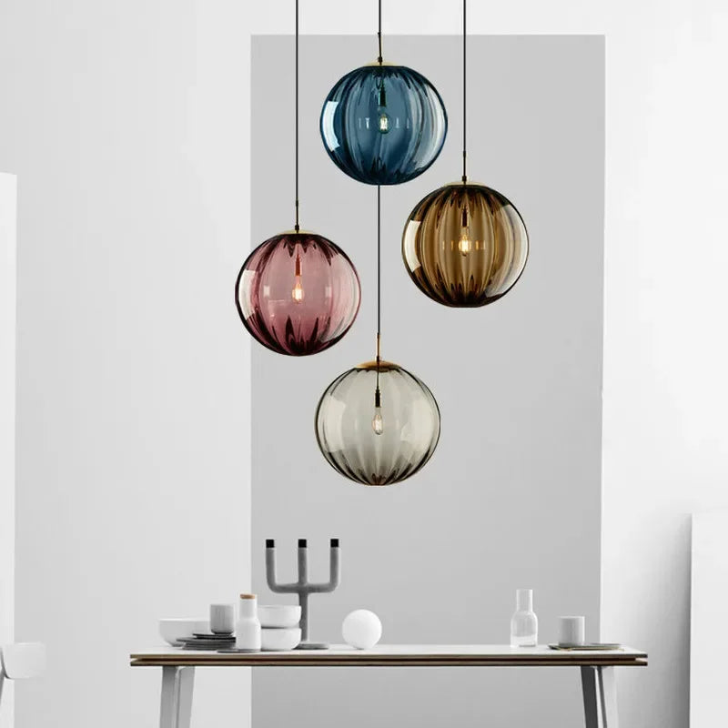 DecorBites™ Glass Ball LED Pendant Lamp for Home Bedroom Living Room