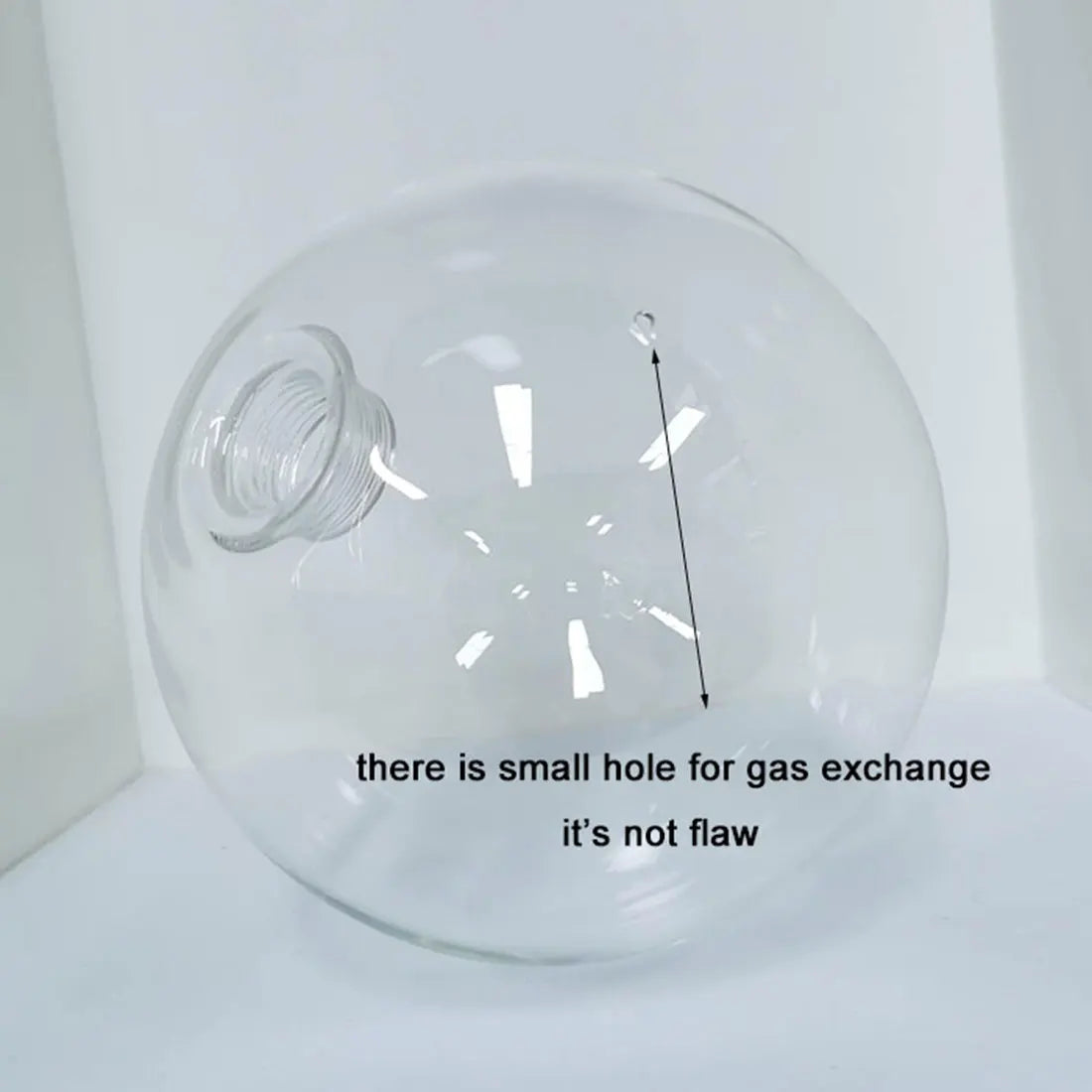 DecorBites™ Clear Glass Pendant Lamp Shade with 2.2cm Thread for Chandeliers & Hanging Lights