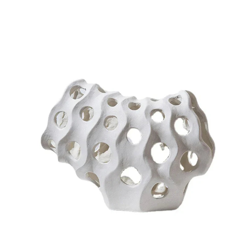 DecorBites™ Coral Geometric Resin Sculpture Sea Creature Decor Figurine