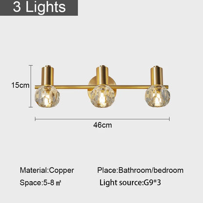 DecorBites™ Gold Crystal Wall Lamp for Home Decoration and Lighting