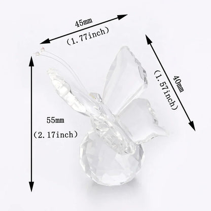 DecorBites™ Crystal Butterfly Figurine Glass Paperweight Sculpture Christmas Decor Gift