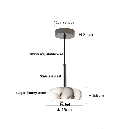 DecorBites™ Copper Yellow LED Pendant Light Fixture for Dining Room and Kitchen