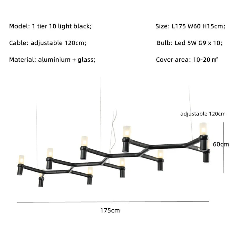 DecorBites™ Crown Major Chandelier: Modern Luxury LED Light for Kitchen, Hotel, Living Room