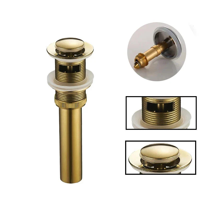 Gold Round Pop-up Drain