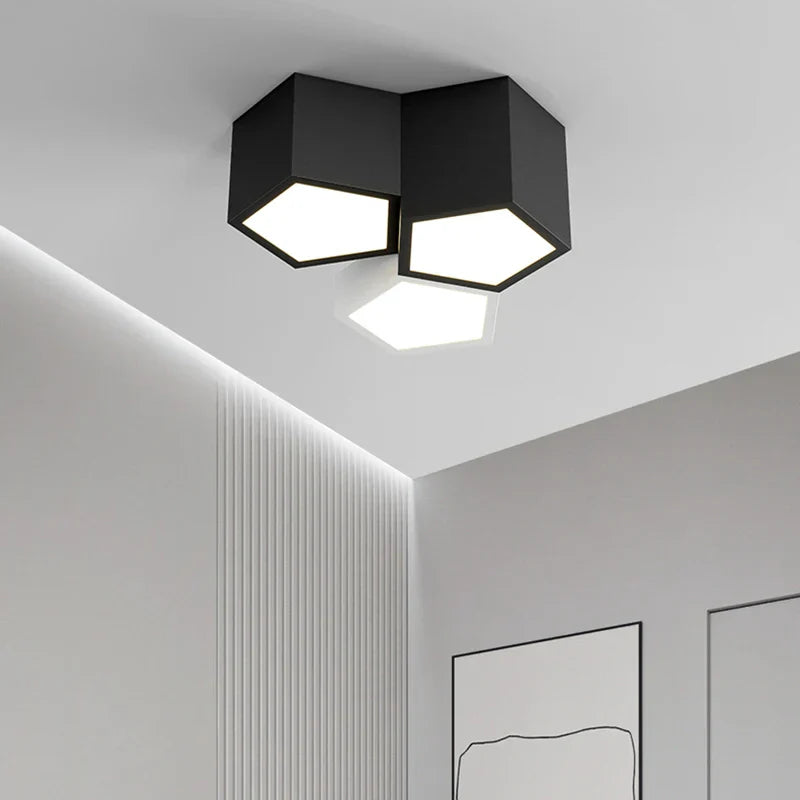 DecorBites™ Geometric Ceiling Lamps: Modern & Creative Lighting Fixtures for Master Bedroom