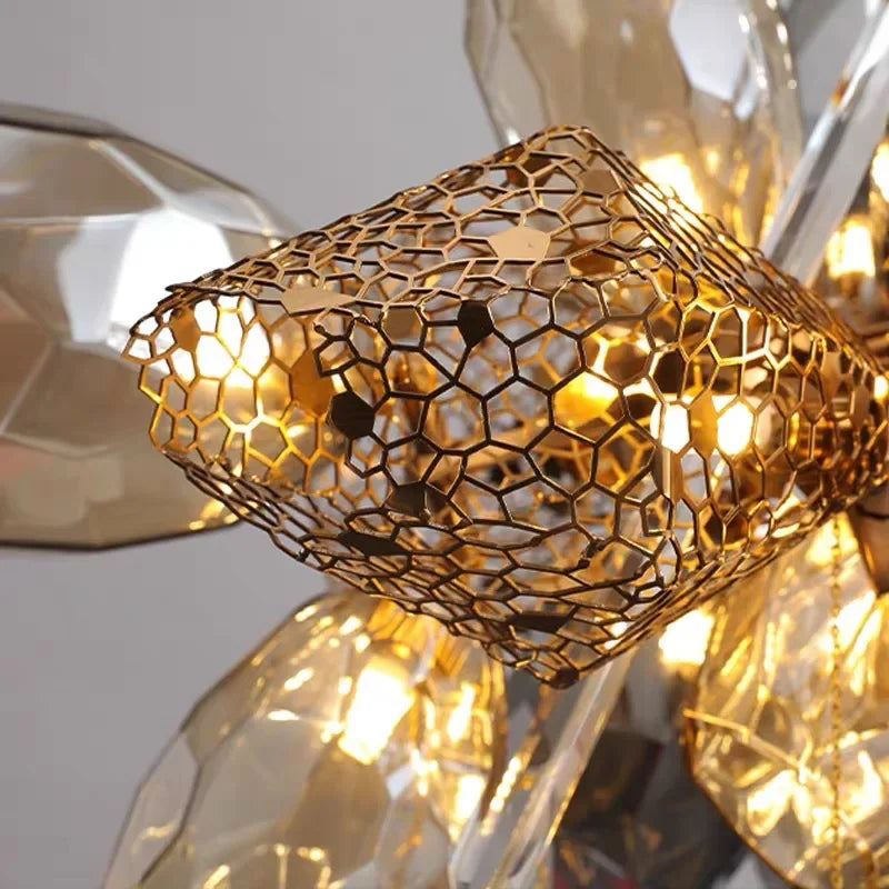 DecorBites™ Crystal Duplex Chandelier: Modern Artistic Living Room Lighting
