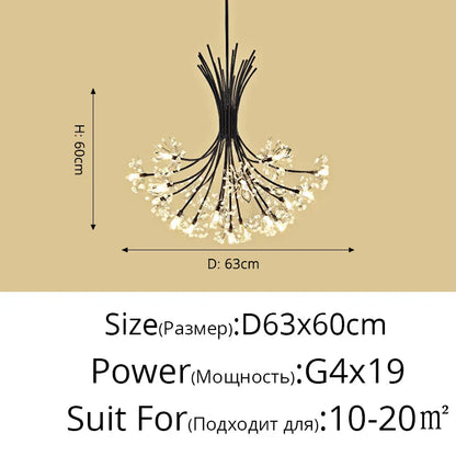 DecorBites™ Dandelion Flower Chandelier LED Lamp for Living Room Bedroom Restaurant Bouquet Decor