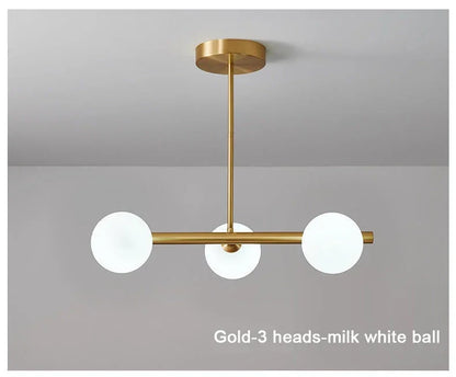 DecorBites™ Glass Ball Pendant Chandeliers - Modern LED Hanging Lights for Home Decor
