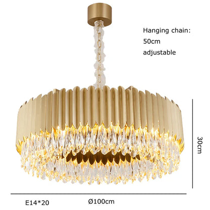 DecorBites™ Crystal Water Droplet Pendant Lights: Elegant LED Dimmable Lamps for Dining Room Foyer