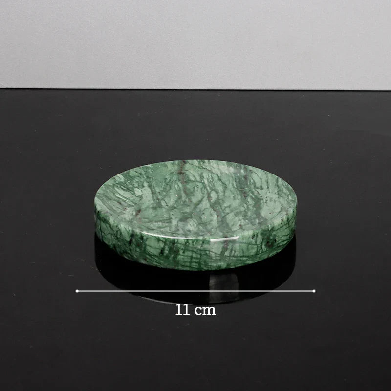 DecorBites™ Green Marble Bathroom Set: Dispenser, Dish, Holder, Tissue Box & Accessories