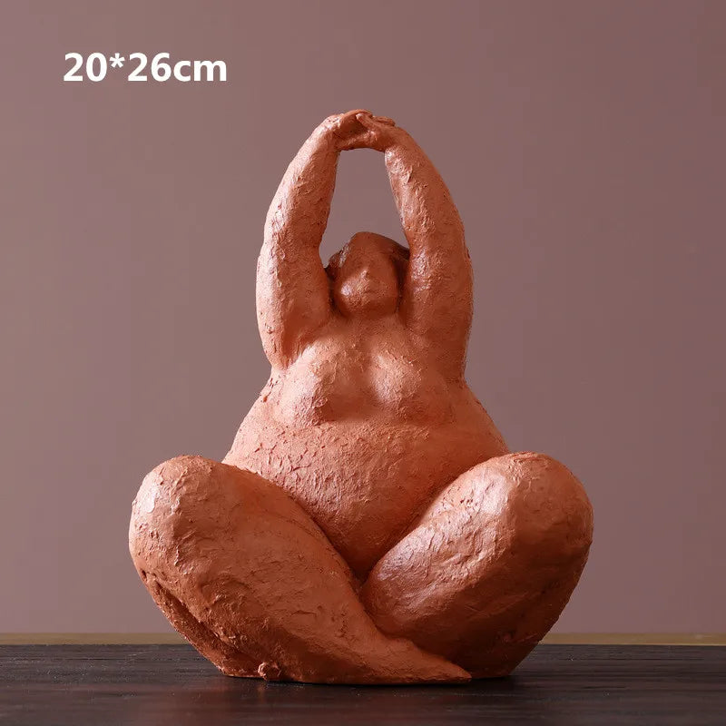 DecorBites™ Dreaming Yoga Women Figure Statue for Home Decor and Garden Shelf