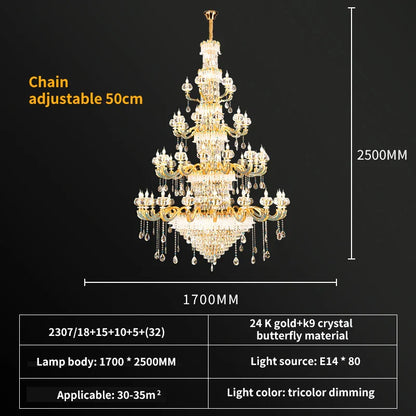 DecorBites™ Crystal Candle Chandelier for Luxury Living Room, Bedroom, and Dining Room