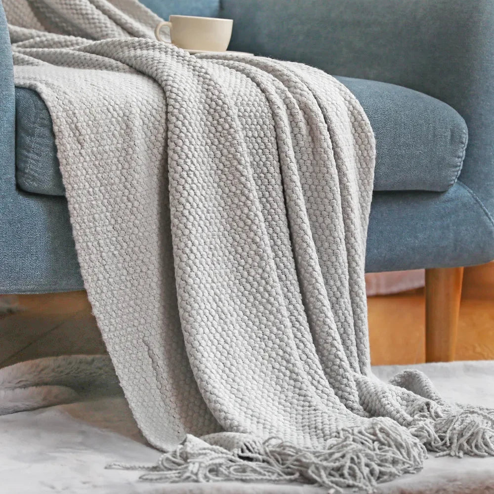 Pineapple Knit Throw Blanket