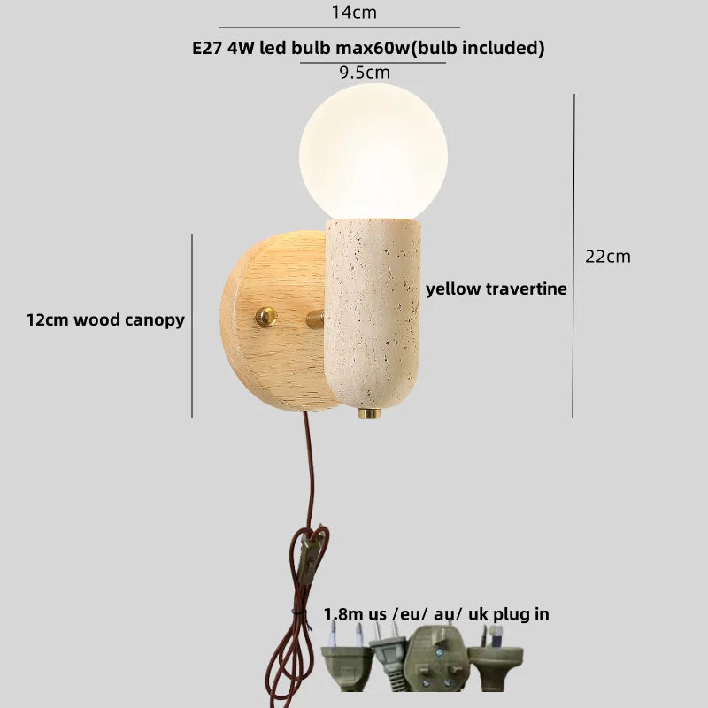 White Glass Wall Lamp Japanese Style Foyer