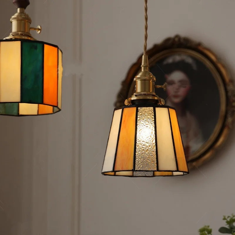 DecorBites™ Copper Knob Switch LED Pendant Lamp, Adjustable Glass Dining Room Lighting