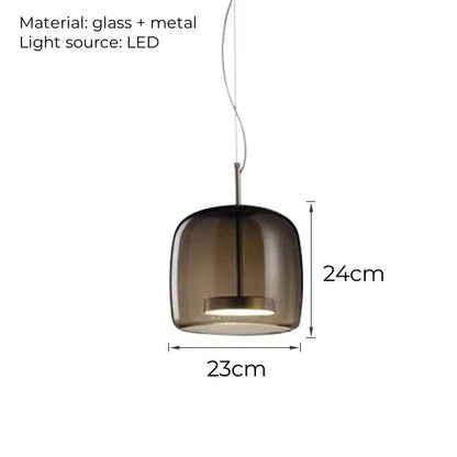 Nordic restaurant pendant light, modern luxury bar counter, coffee shop bedside single head glass artistic lighting fixture
