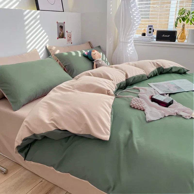 DecorBites™ Comfort King Size Bedding Set: Soft Duvet Cover & Pillowcases, Affordable & Durable