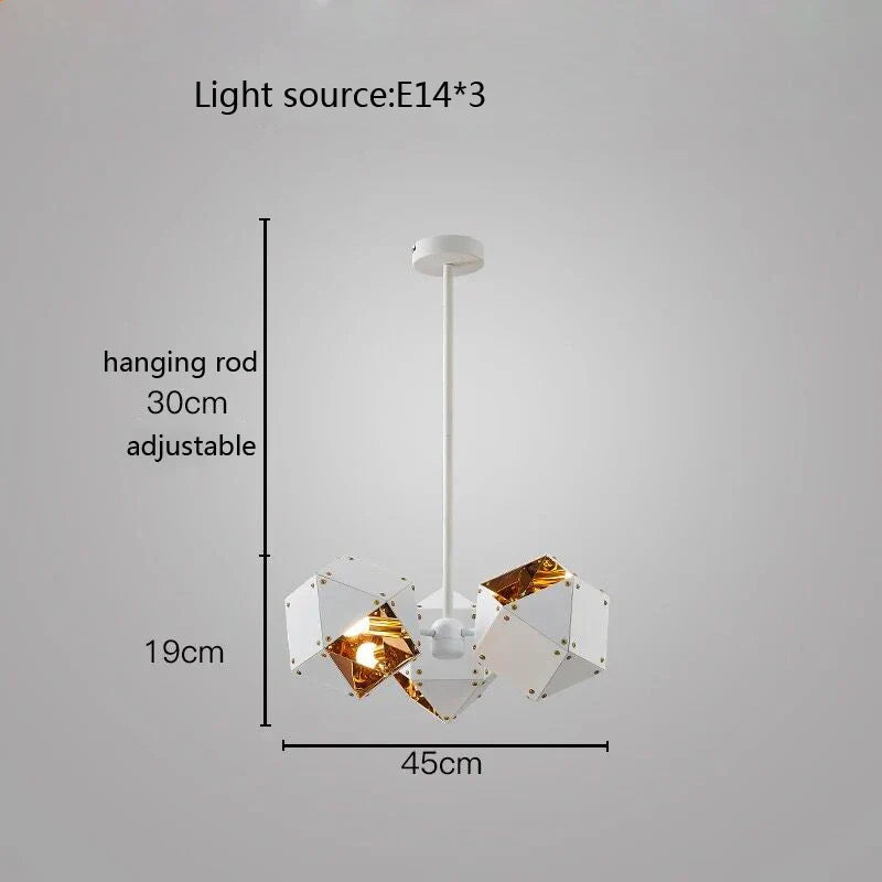 DecorBites™ Cube LED Pendant Light: Art Deco Hanging Lamp for All-Match Style