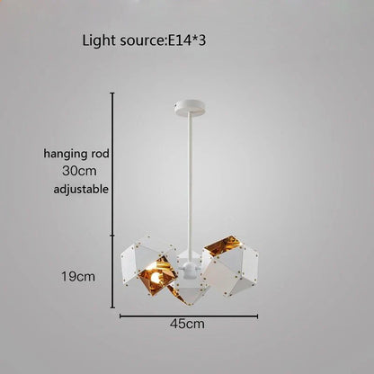 DecorBites™ Cube LED Pendant Light: Art Deco Hanging Lamp for All-Match Style