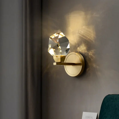DecorBites™ Crystal LED Copper Wall Sconce - Modern Luxury Wall Light Fixture