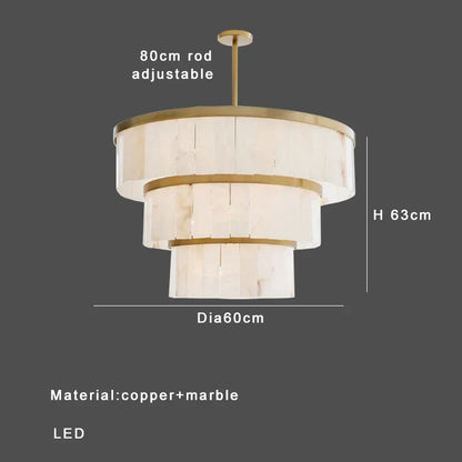 DecorBites™ Gold Marble Ceiling Pendant Light Round Elegant Luxury Hanging Lamp