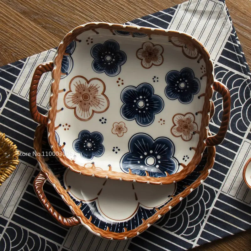 Ceramic Handle Baking Bowl