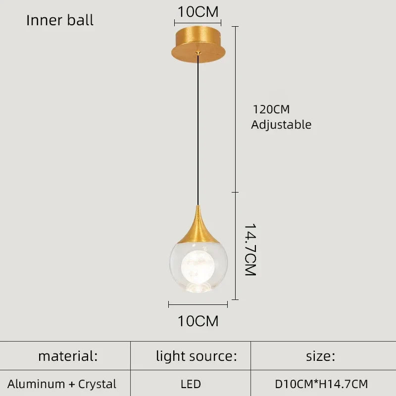 DecorBites™ Crystal LED Chandelier for Dining Room Decor & Kitchen Island Lighting