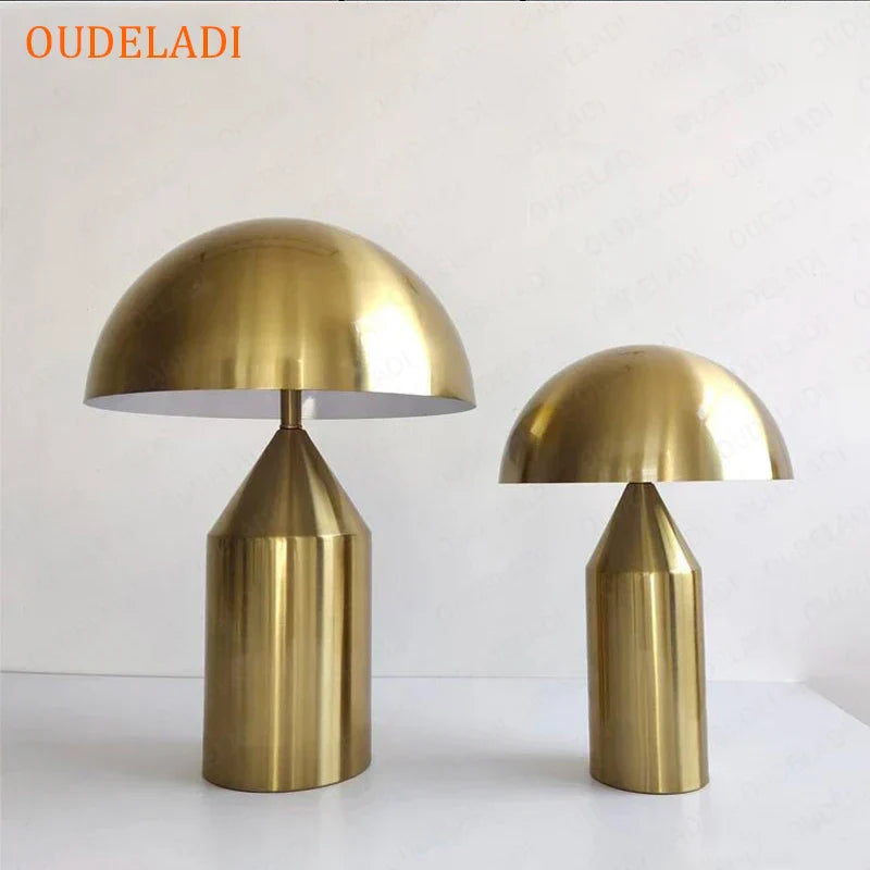Gold Iron Mushroom Lamp