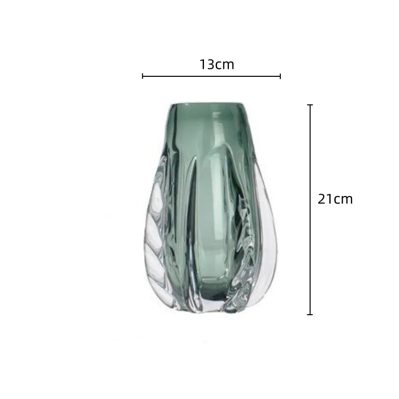 DecorBites™ Crystal Vase: Elegant Glass Flower Pot Home Decor and Terrarium Arrangement