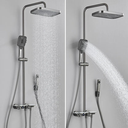 DecorBites™ Grey Thermostatic Digital Shower Faucet Set with Rainfall System