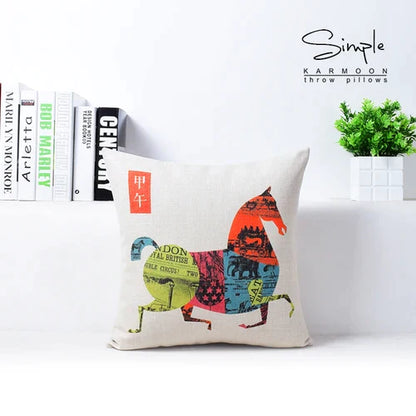 DecorBites™ Cotton Linen Sofa Pillowcase, Cushion Cover for Home Decor