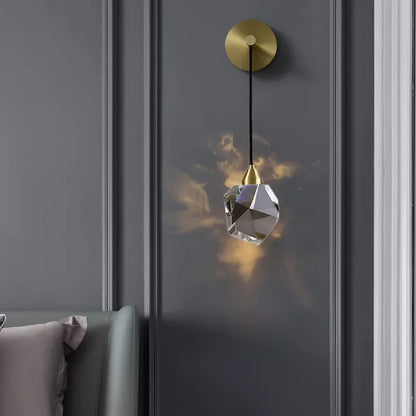 DecorBites™ Crystal Wall Sconce Light - Modern Golden Nordic LED Fixture for Living Room