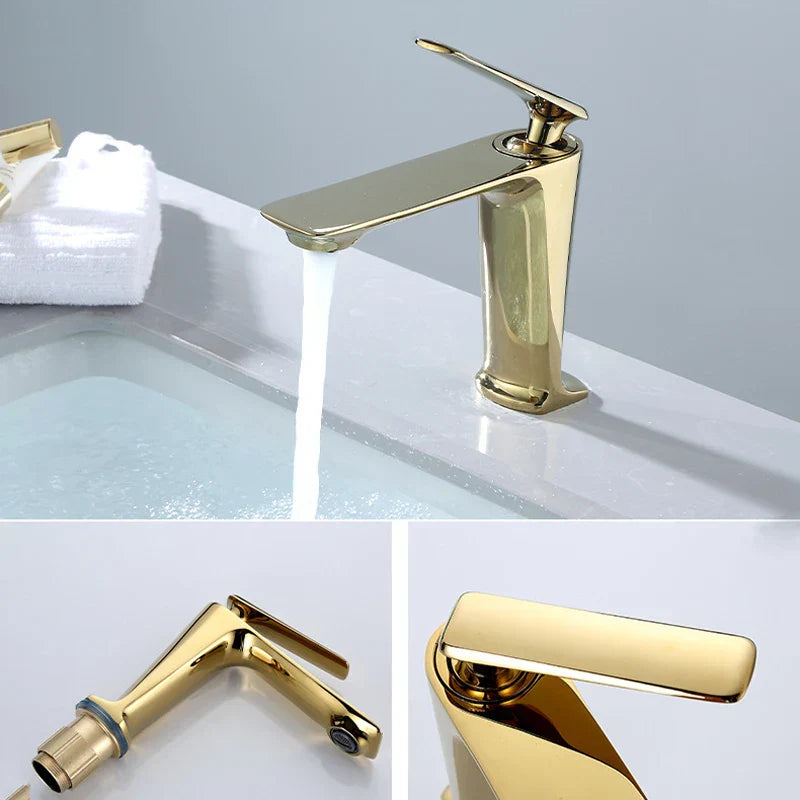 Chrome Basin Mixer Faucet With Single Handle