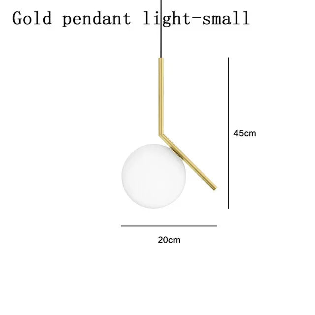 DecorBites™ Glass Ball LED Chandelier Light Lamparas Bedside Night Light Decor