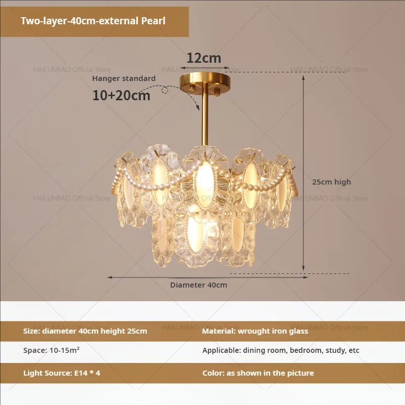 DecorBites™ Cream Wind Crystal Chandelier - Elegant French Design for Luxury Living Spaces