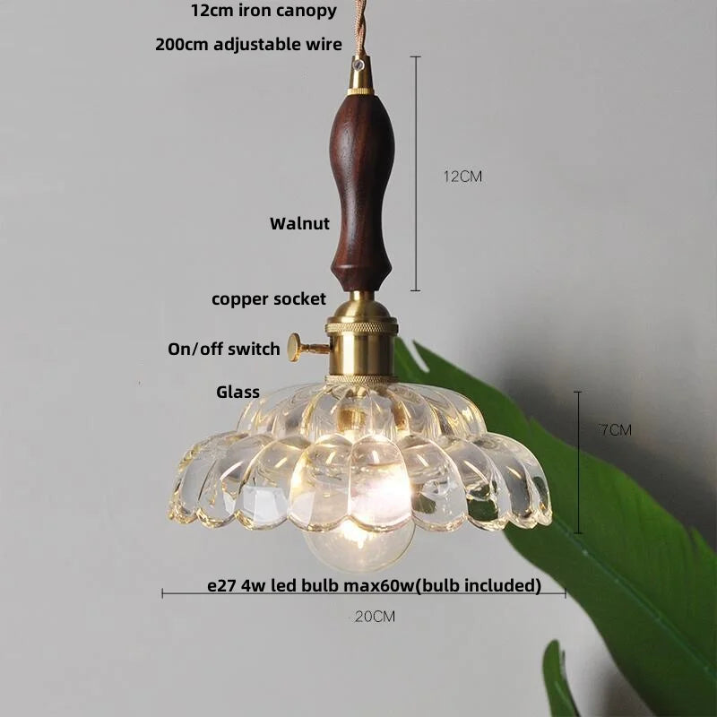 DecorBites™ Clear Glass LED Pendant Lights for Home Decor and Lighting