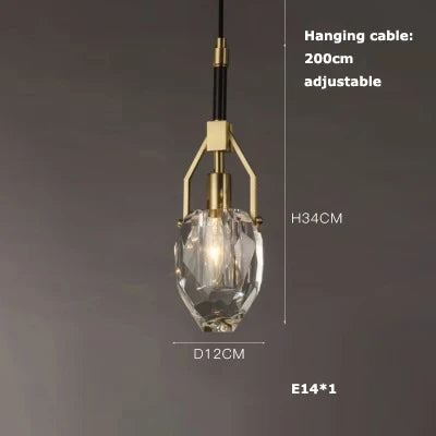 DecorBites™ Crystal LED Ceiling Chandelier - Dimmable Art Deco Pendant Light