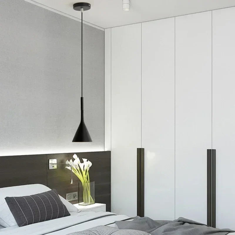 Nordic Black Metal Pendant Light With E27 Socket