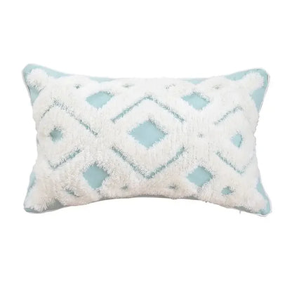 DecorBites™ Geometric Tufted Tassel Cushion Cover Cotton Canvas Fall Pillow Cover