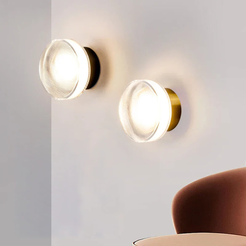 DecorBites™ LED Wall Sconce Light Luxury Modern Creative Acrylic Bedroom Living Room Lamp