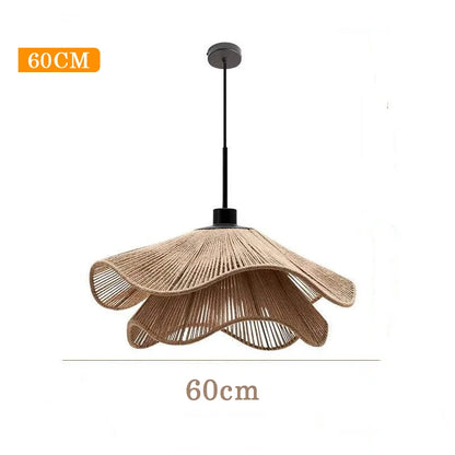 Modern Flower Fabric Pendant Light With Warm Glow